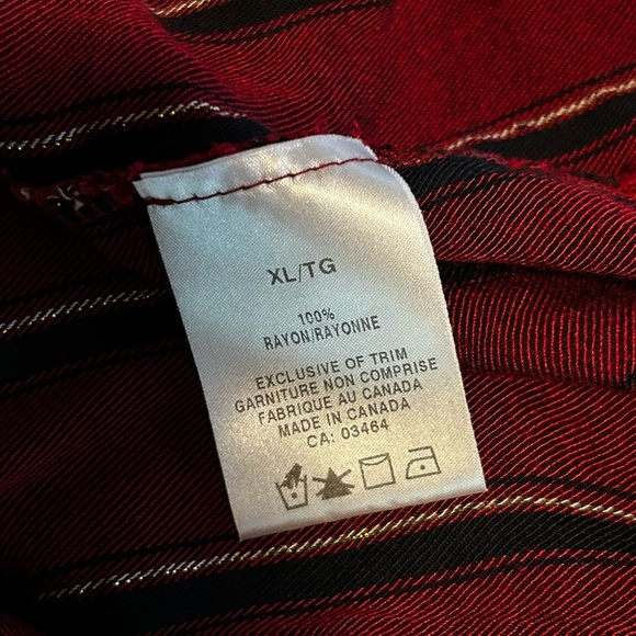 Kismet Red and Black Striped Blouse - Picture 2 of 8